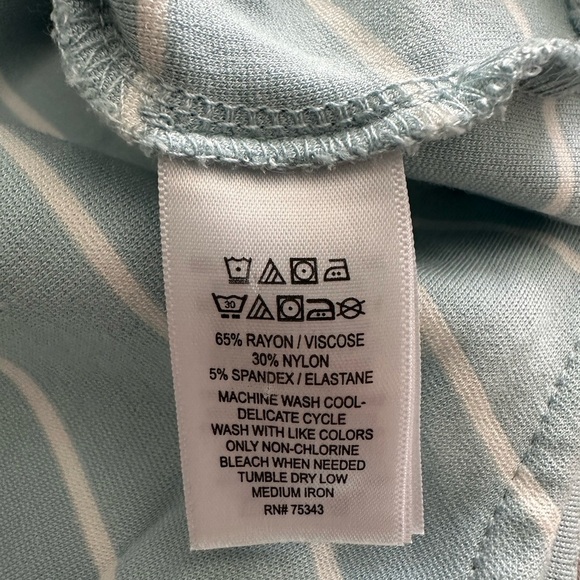 Adrienne Vittadini Women's Striped Tank Top - Baby blue - Picture 4 of 4